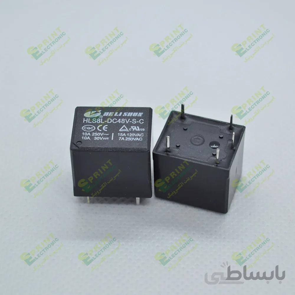 رله 48 ولت پایه میلون 5 پایه 10 آمپر HLS8L-DC48V-S-C