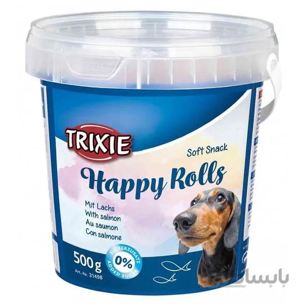غذای تشویقی سگ تریکسی مدل Soft snack happy rolls وزن 500 گرم