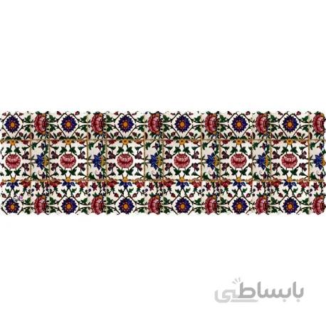 رانر مخمل کاشی لوتوس سفید