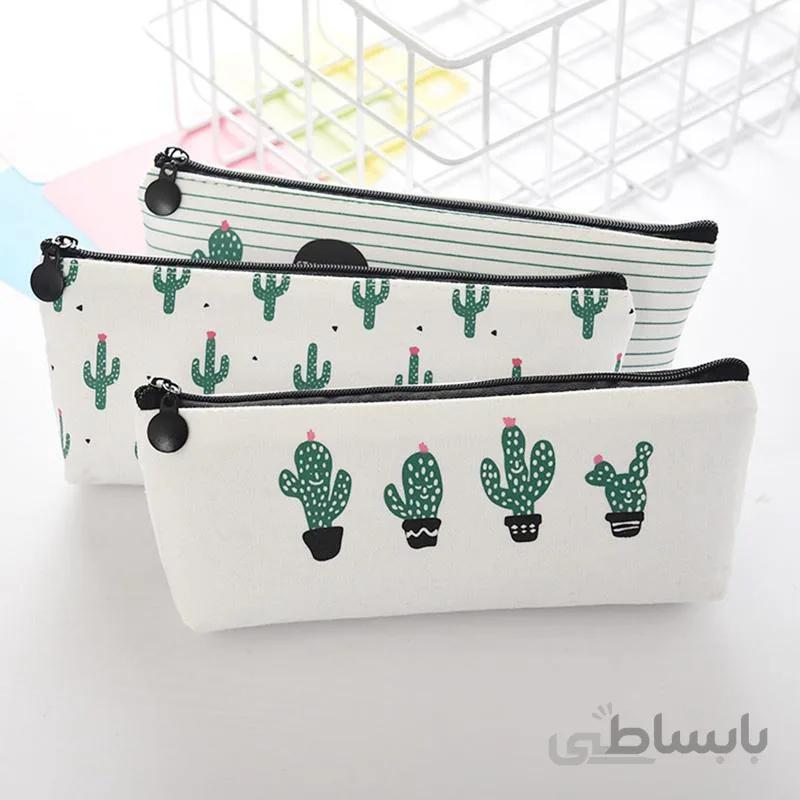 جامدادی فانتزی زیپ دار طرح کاکتوس cactus nice cute pencilcase code-8900-89