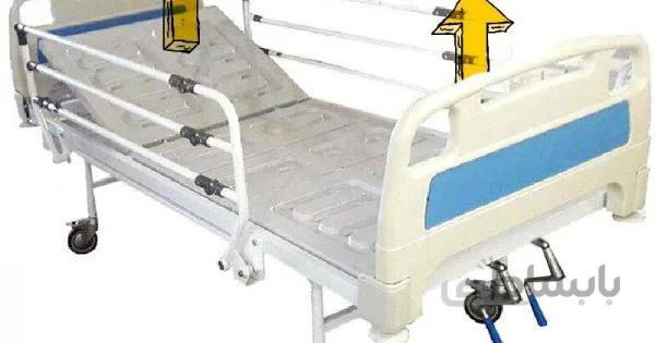 تخت بیمارستانی مکانیکی دو شکن ABS