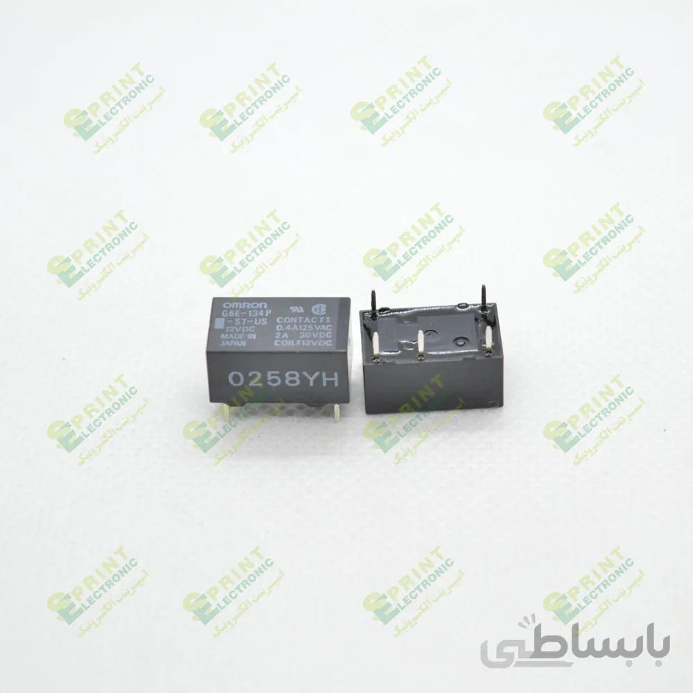 رله 12 ولت مینیاتوری امرون 5 پایه 1 آمپر Omron G6E-134P-US-12VDC