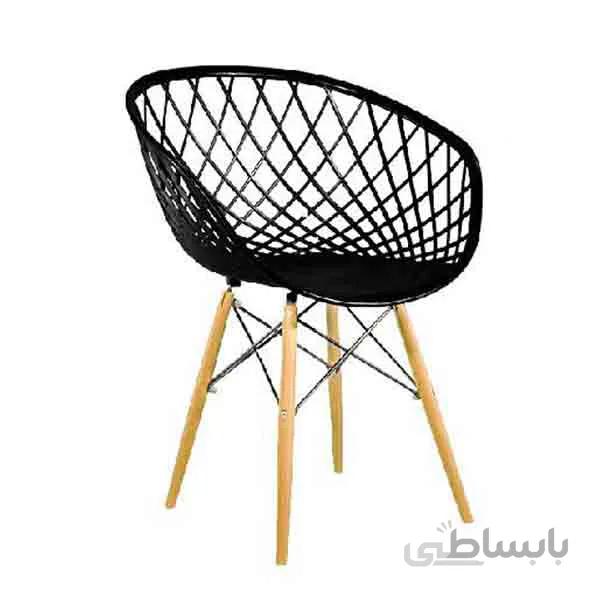 صندلی بنیزان مدل بامبو پایه چوبی