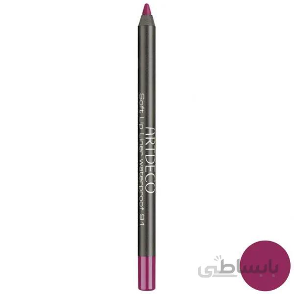 مداد لب آرت دکو مدل Soft Waterproof شماره 91