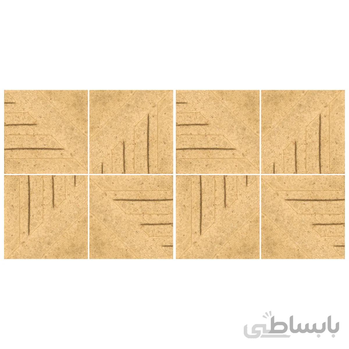 دیوارپوش تندیس و پیکره شهریار مدل آمای کد W1010-06 بسته 8 عددی