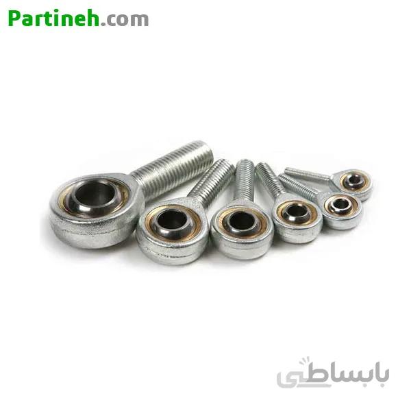 بلبرینگ مفصلی نری مدل POS 12 با قطر 12 میلیمتر و مفصل نری M12 ساخت چین ا POS12 Male Rod End 12mm Right Hand Bearing