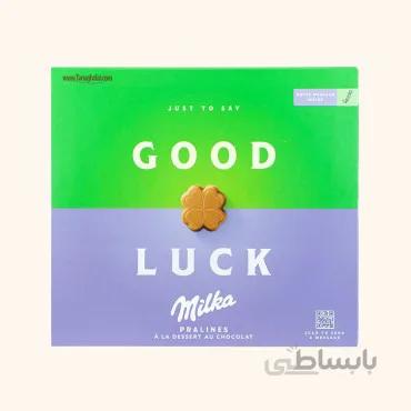 شکلات کادویی میلکا مدل پرالین Good luck