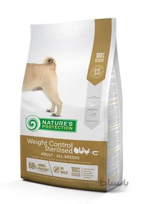 غذای خشک Nature's Protection مدل Weight control all breed مخصوص کنترل وزن و سگ های عقیم شده ی تمامی نژادها تهیه شده از گوشت طیور و میگو - 4 کیلوگرم