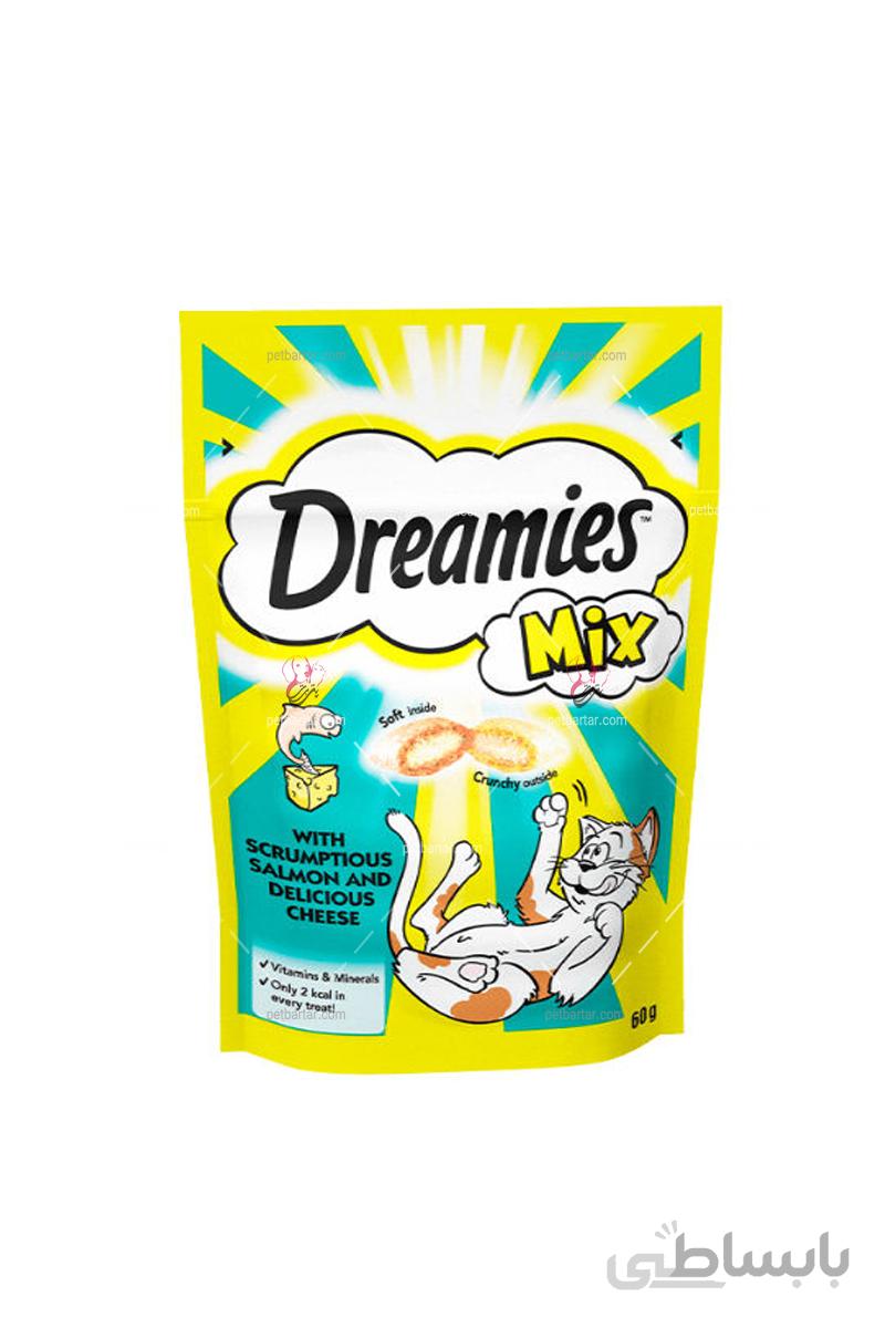 تشویقی گربه دریمز میکس سالمون و پنیر | Dreamies Cat Treat with Salmon & Cheese
