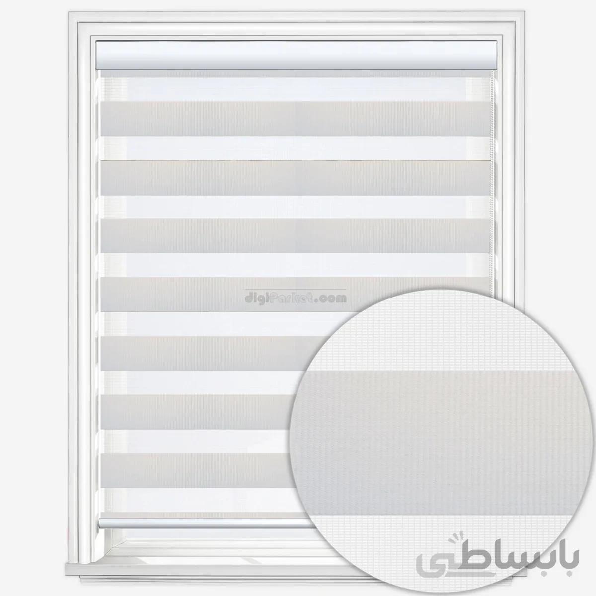 پرده زبرا سفید 126 در 188 تک سایز ارسال فوری