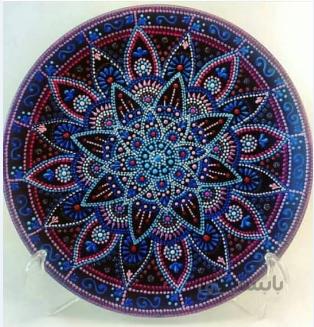 بشقاب نقطه کوبی سفالی کد ۱۰۱۱۴۹