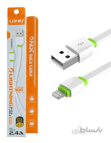 کابل تبدیل USB به لایتنینگ الدینیو مدل XS-073 طول 0.3 متر