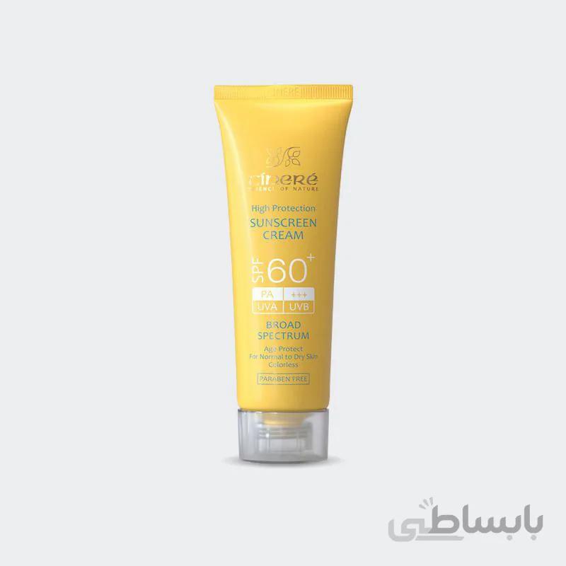 کرم ضد آفتاب +SPF60 بدون رنگ سینره مناسب پوست های معمولی تا خشک 50 میلی لیتر ا Cinere Sun Screen Cream SPF60+ For Normal to Dry Skin