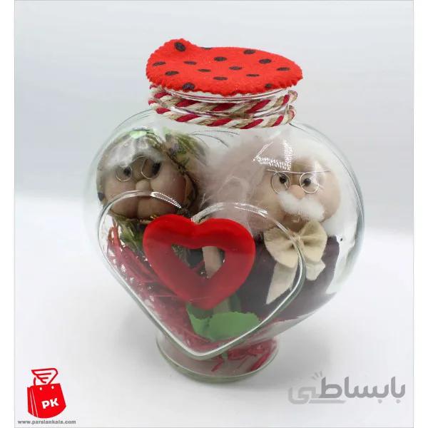 عروسک پدر بزرگ و مادر بزرگ یلدایی ا Glass Box Old Woman And Old Man