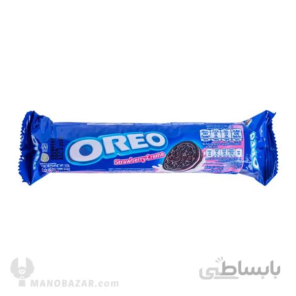 بیسکویت اوریو توت فرنگی Strawberry Cream : وزن 133گرم
