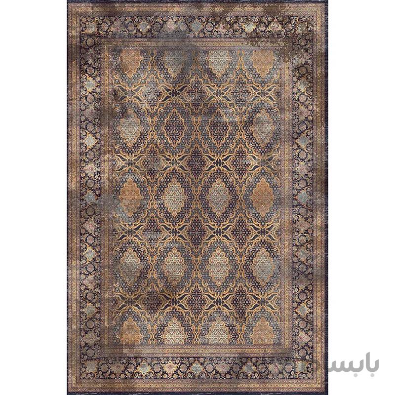 فرش طرح وینتیج(کهنه نما) کاشان زمینه قهوه ای کد100653