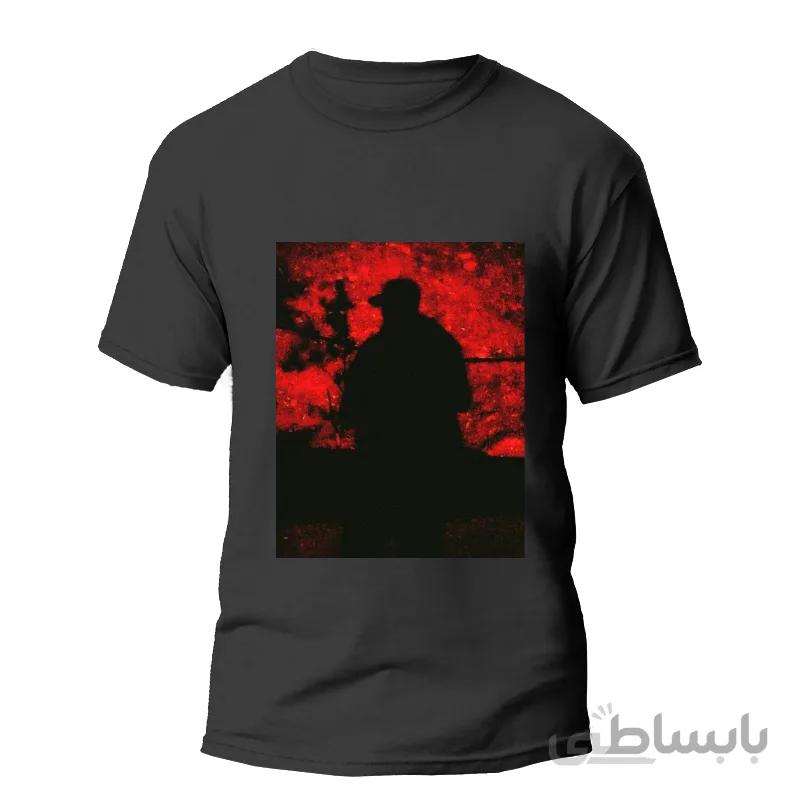 تیشرت طرح گرافیکی blackred