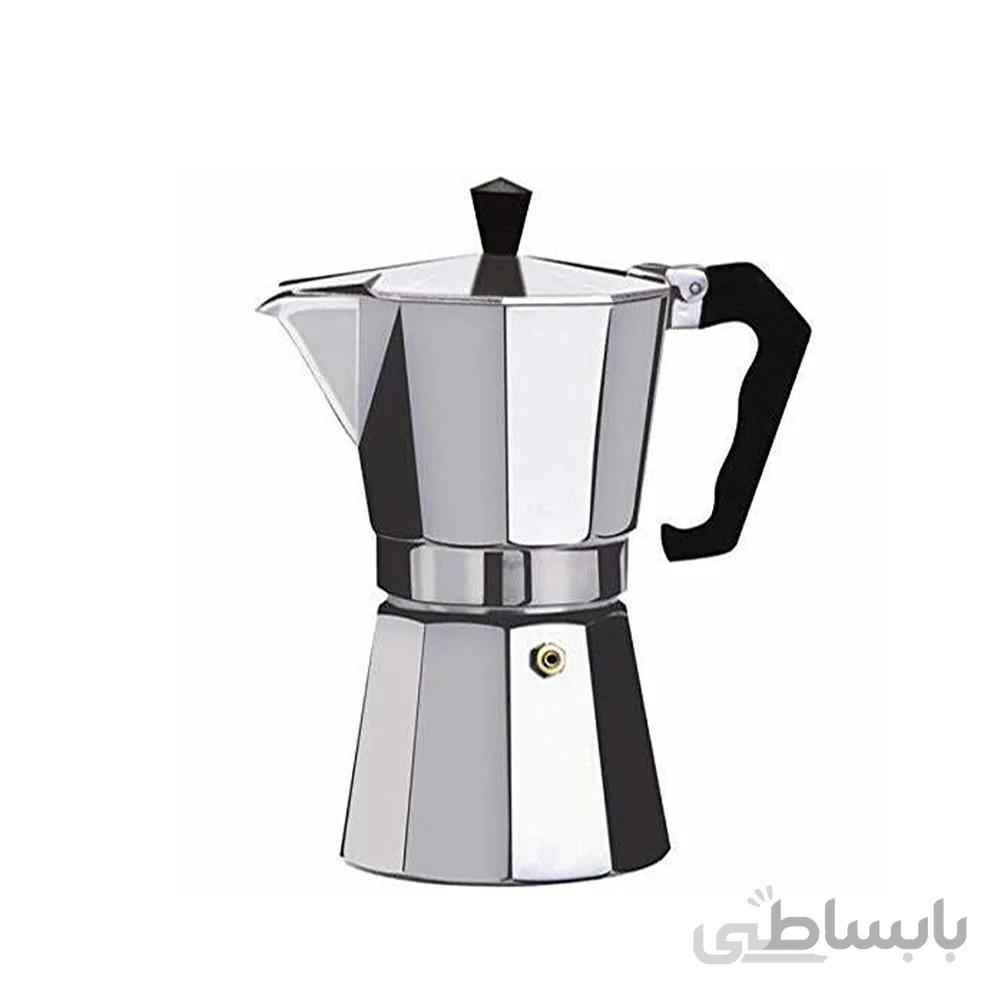قهوه ساز موکاپات ساده آلومینیومی سایز 6 نفره