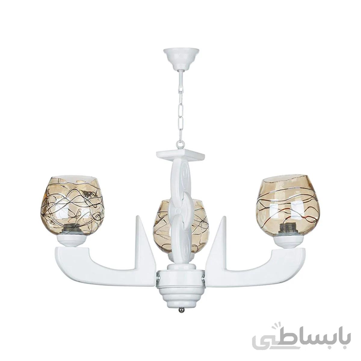 لوستر ۳ شعله چشمه نور کد G622/3-WT