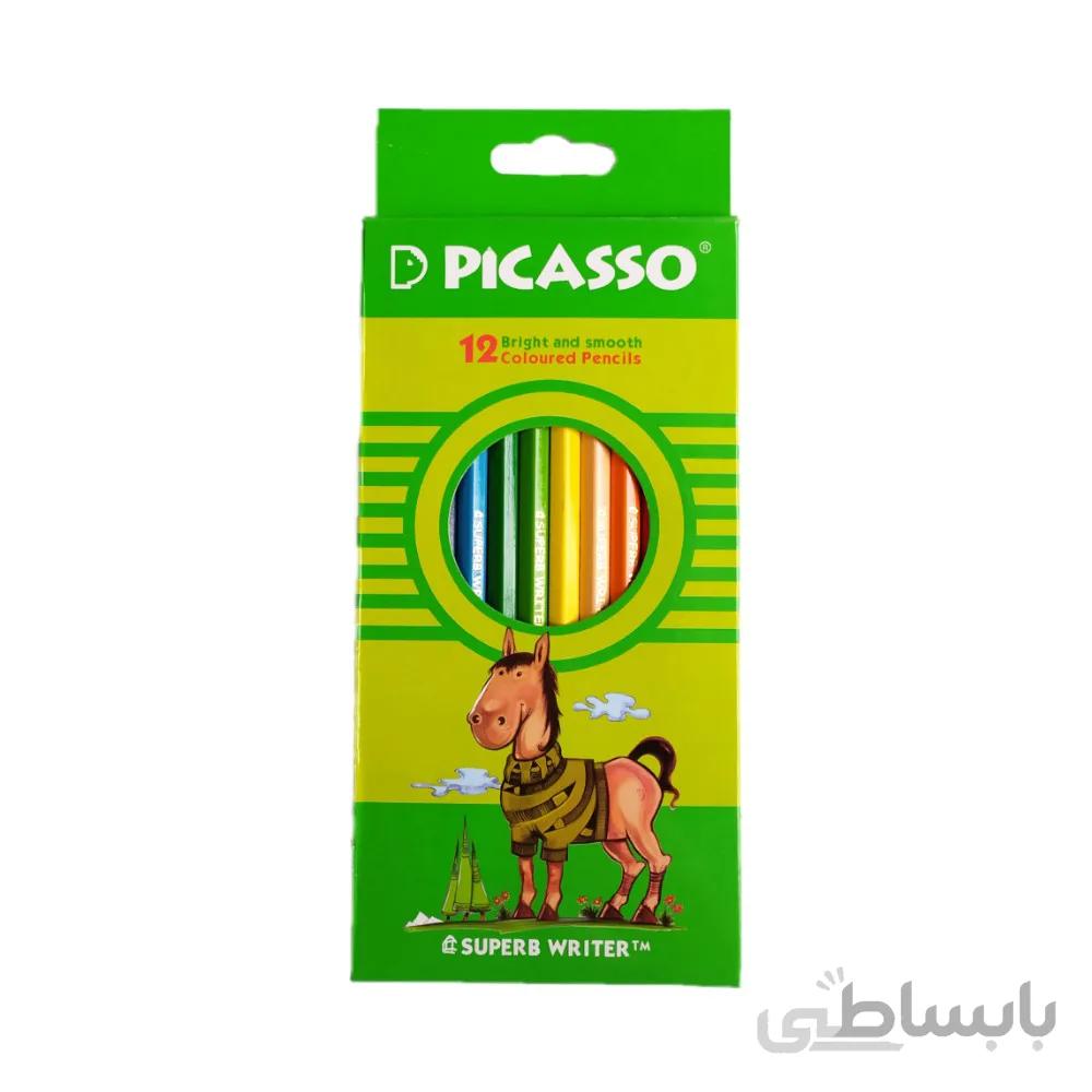 مداد رنگی پیکاسو 12 رنگ جعبه مقوایی