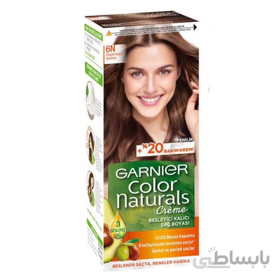 رنگ موی شماره 6N گارنیر Garnier رنگ بلوطی تیره طبیعی