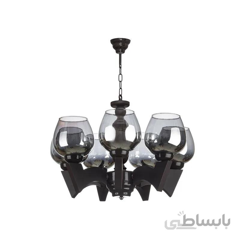 لوستر 7 شعله چشمه نور مدل G672/7-WT