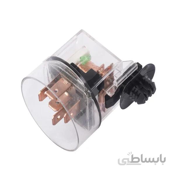 رله فن شیشه ای رادیاتور (گرد کلاه دار) پژو 405