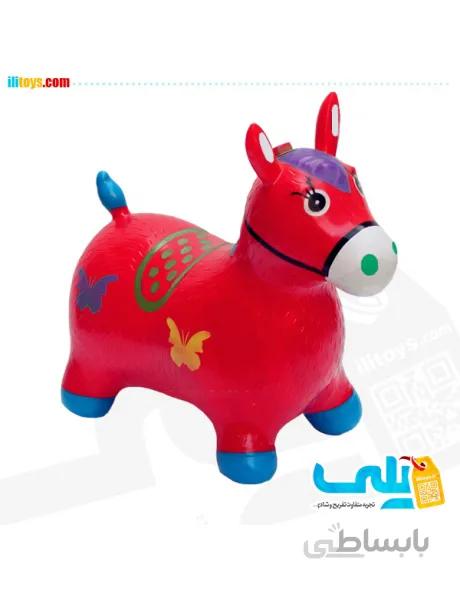 110-16 حیوان پرشی اسب موزیکال قرمز