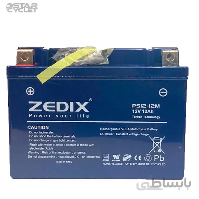 باتری موتور سیکلت زدیکس مدل 12V 12A مناسب هوندا CB