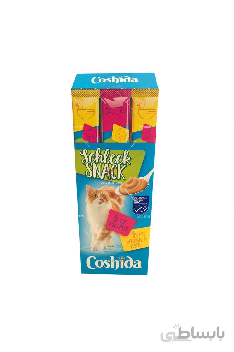 بستنی گربه کوشیدا طعم میکس تعداد ۷ عدد ا Coshida Ice Cream for Cat 7Pcs