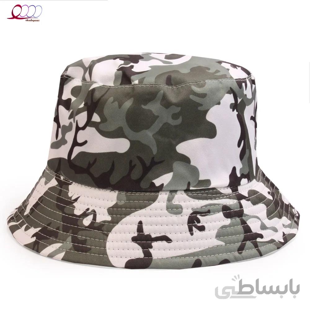 کلاه باکت کتان طرح چریکی