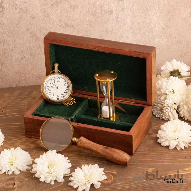 ست کادویی برنجی طلایی مدل لوگان