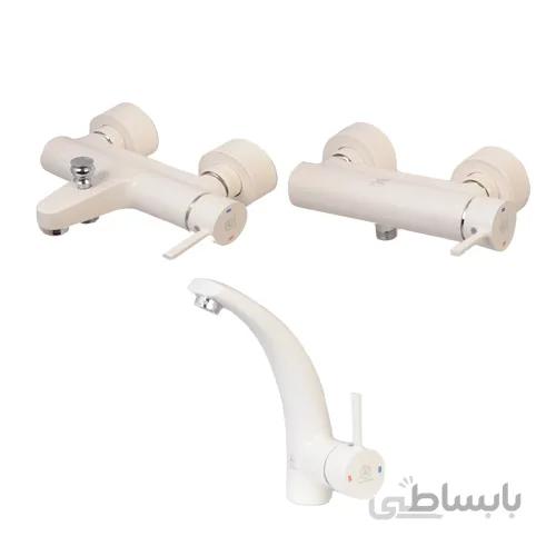 ست شیرآلات ارکیده سفید کروم قهرمان