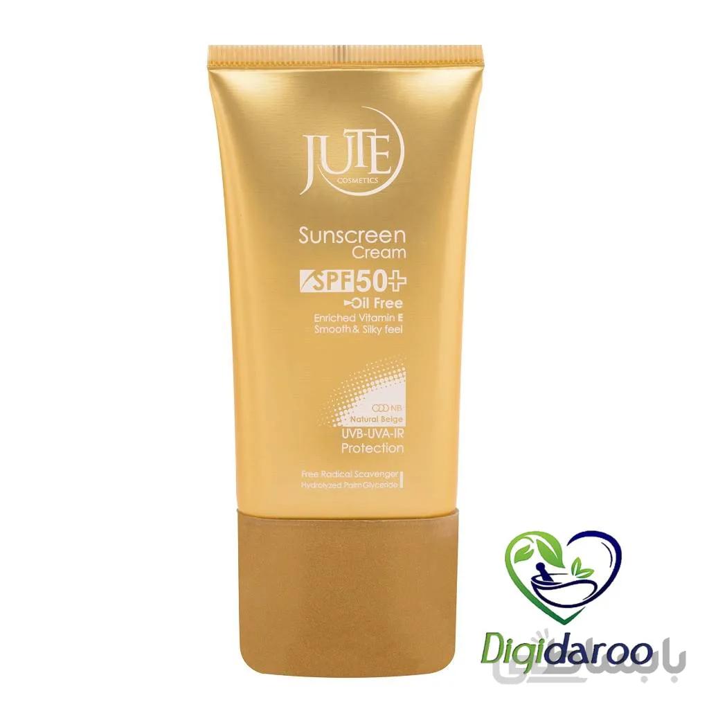 کرم ضدآفتاب SPF50 پوست چرب ژوت بژ طبیعی