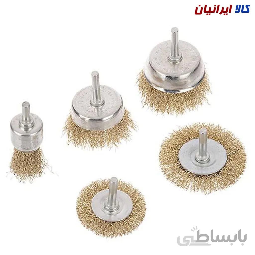 ست 5 عددی فرچه سیمی سر دریلی