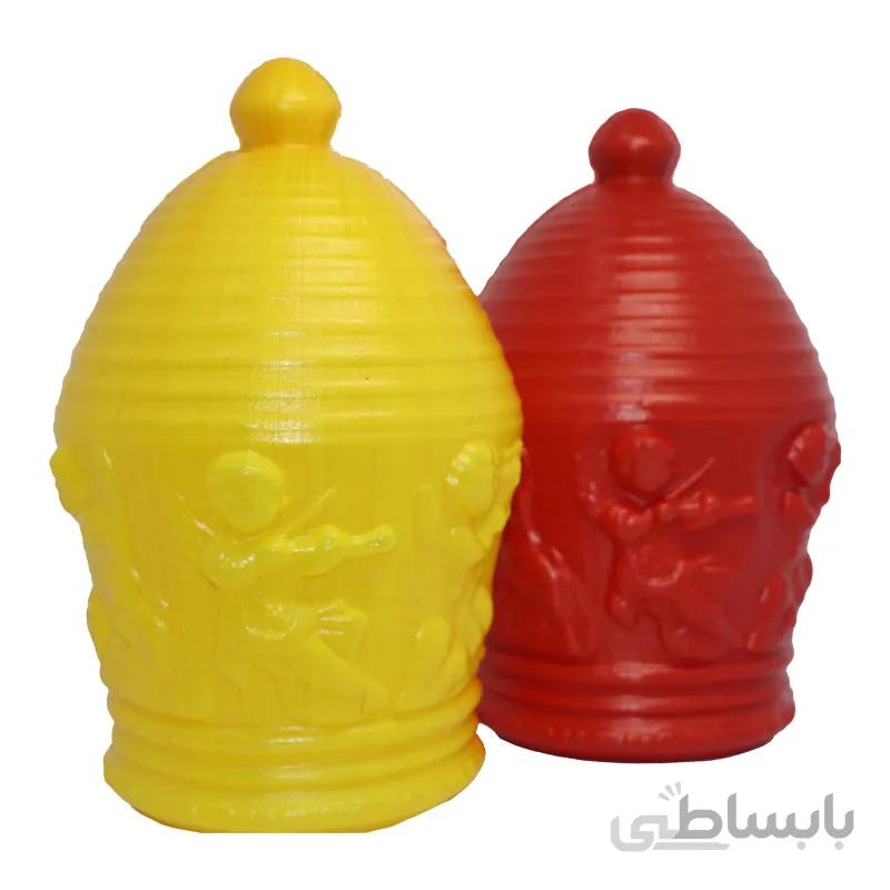 قلک طرح کوزه پلاستیکی رنگی