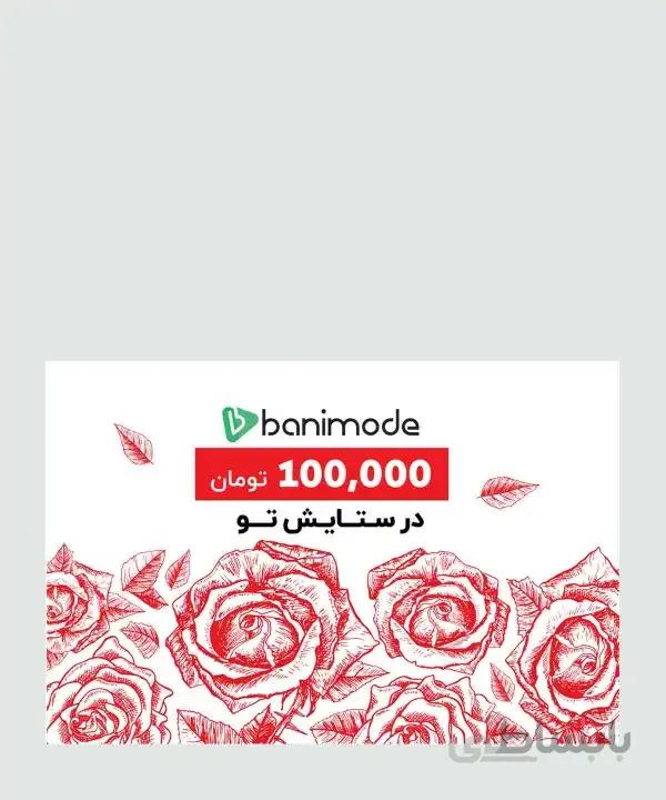 کارت هدیه 100 هزار تومانی فروشگاه اینترنتی بانی مد کد 58742