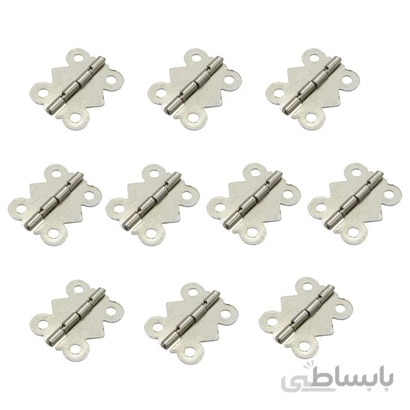 لولا آنتیک پروانه ای 90 درجه نقره ای طول 2.5 سانتی‌متر ایرانی بسته 10 عددی