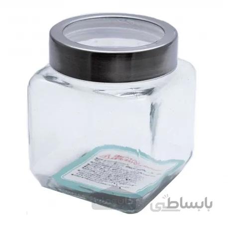 بانکه شیشه ای با درب شیشه دار