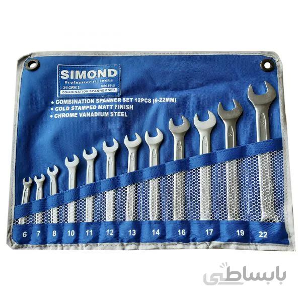 آچار یکسر رینگی 12 عددی سیموند SIMOND