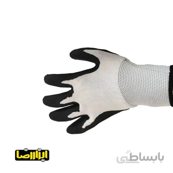 دستکش کف موادی سیاه سفید
