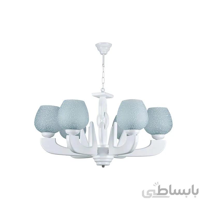 لوستر 6 شعله چشمه نور مدل G606/6-WT