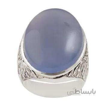 انگشتر نقره مردانه مدل رکاب دست ساز عقیق سوسنی کد AM_1845