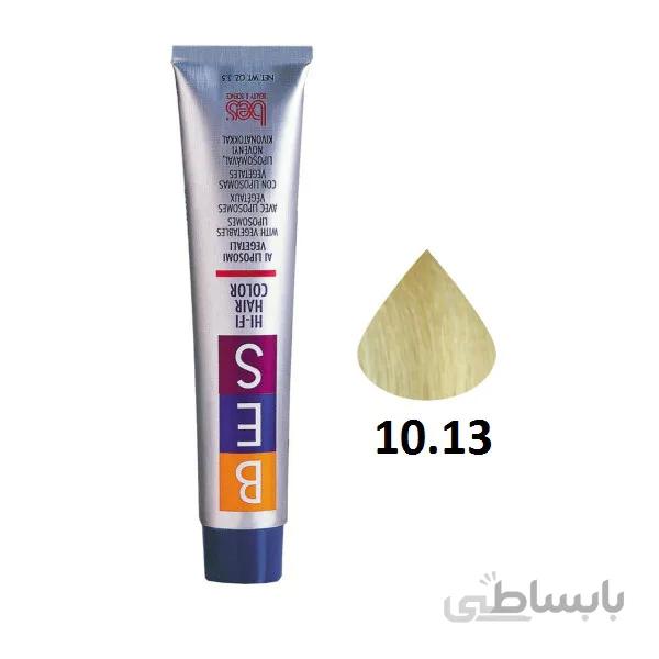 رنگ مو بس شماره 10.13 رنگ بلوند زیتونی پلاتینه