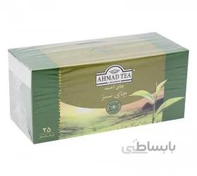 چای سبز کیسه ای احمد مدل پاکت دار بسته 25 عددی