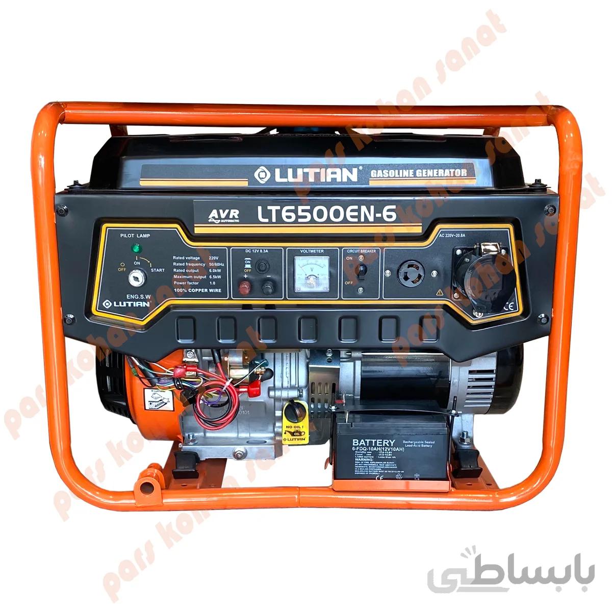موتور برق بنزینی لوتین مدل LT6500EN-6 ا Lutian Ganartor Mode LT6500EN-6