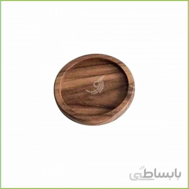 زیر لیوانی چوبی گرد و مربع قطر ۱۲ کد ۱۰۲۰۲۱