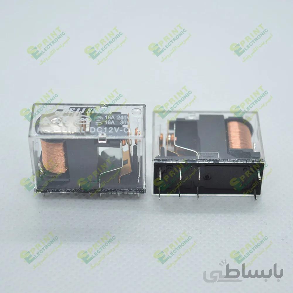 رله 12 ولت شیشه ای 8 پایه 16 آمپر HLS-14F2L-12VDC