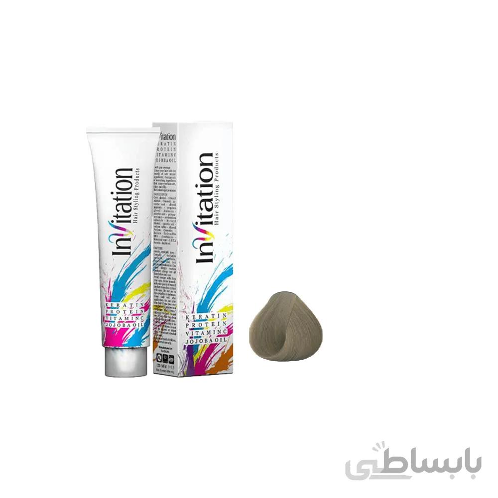 رنگ مو اینویتیشن شماره9.2حجم 120 میلی لیتر رنگ بلوند دودی خیلی روشن
