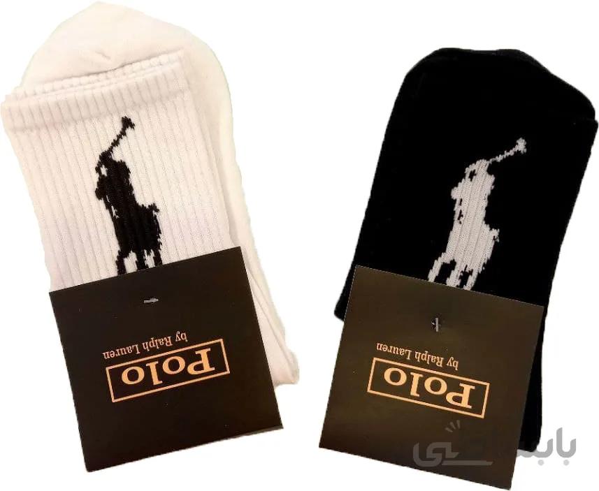 جوراب ساقدار طرح POLO کد 203 مشکی